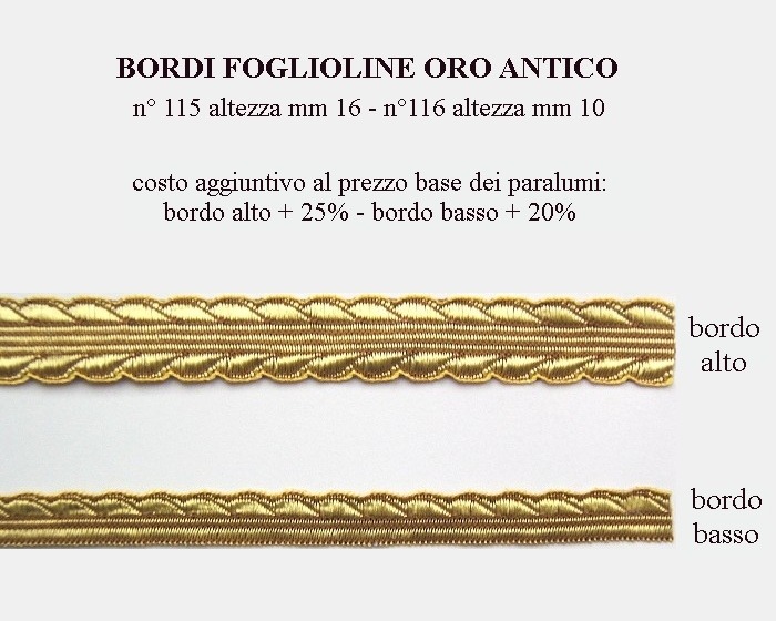 Bordi foglioline oro antico