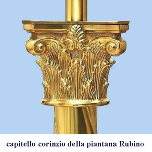 Capitello corinzio della piantana a colonna modello Rubino