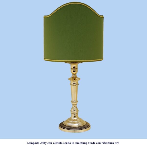 Lampada Jolly con ventola scudo verde