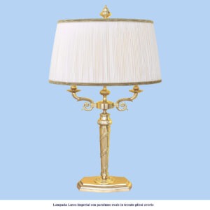 Lampada Lusso Imperial con paralume plissè avorio