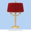 Lampada Lusso Imperial con paralume plissè rosso