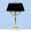 Lampada Lusso classica in ottone modello Trium con paralume nero