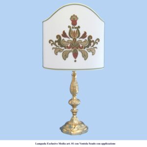 Lampada in ottone classica Exclusive Media articolo 01 con ventola con applicazione