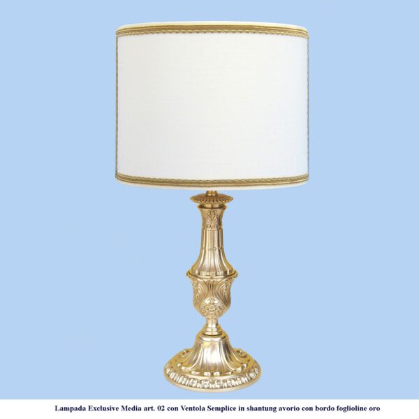 Lampada in ottone classica Exclusive Media articolo 02 con ventola semplice