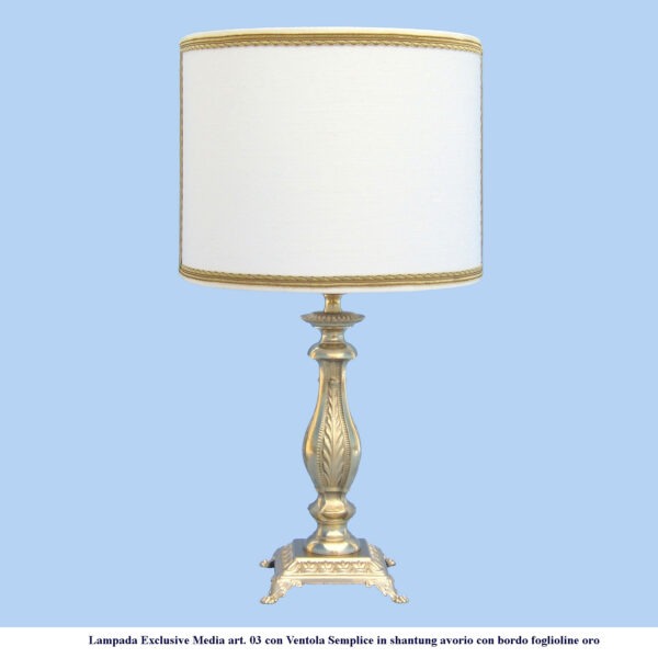 Lampada in ottone classica Exclusive Media articolo 03 con ventola semplice