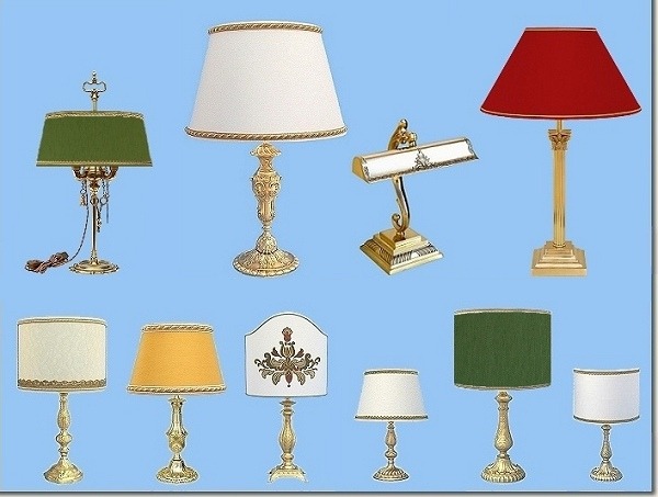 Lampade classiche in ottone Linea Exclusive