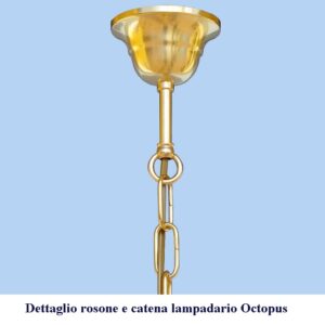 Rosone e catena per lampadario Octopus