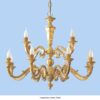 lampadario in ottone modello Azalea Grande 12 luci